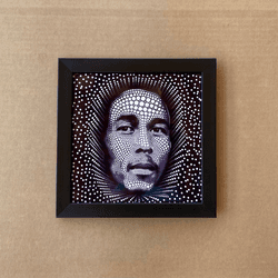 Quadro Decorativo em Azulejo Bob Marley 15 x 15cm