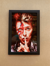 Quadro Decorativo em Azulejo David Bowie 20 x 30cm