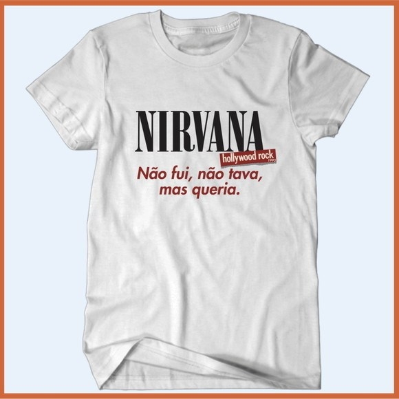 Camiseta Infantil Nirvana Não Fui, Mas Queria-0