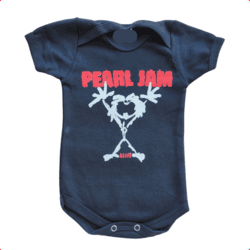 Body Bebê Pearl Jam Rock+ Babador bandana rock guitarras