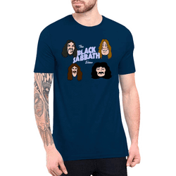Camiseta camisa Black Sabbath desenho animado estampa exclusiva unisex cores variadas