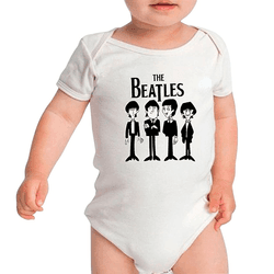 Body infantil rock Beatles desenho retrô estampa exclusiva