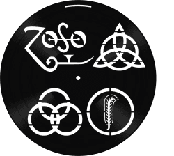 Disco de Vinil Decorativo Led Zeppelin Logo