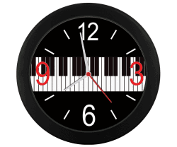Relógio Parede Teclas Piano