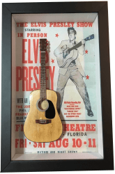 Miniatura Instrumento violão Elvis Presley com quadro