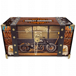Baú Retrô - Harley Davidson - De Madeira Mdf - Vintage