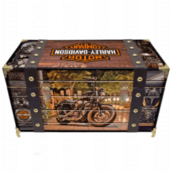 Baú Retrô - Harley Davidson - De Madeira Mdf - Vintage