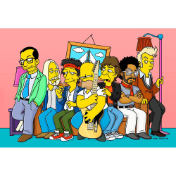 Placa Decorativa Astros do Rock Simpsons