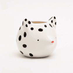 Cachepot Vaso Decorativo de Cerâmica - Fox With Dots