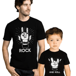 Camiseta Tal Pai tal filho Rock and Roll