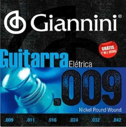 Cordas para Guitarra Encordoamento GIANNINI 0.09-0.042-0