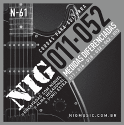Cordas para Guitarra Encordoamento NIG N-61 011-0.52