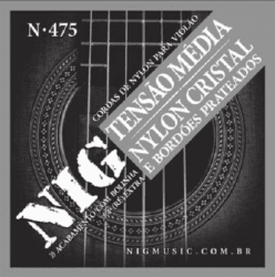 Cordas para Violão de Nylon Encordoamento NIG N-475 Tensão Média