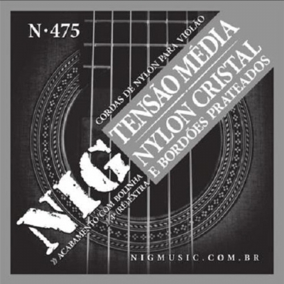 Cordas para Violão de Nylon Encordoamento NIG N-475 Tensão Média-0